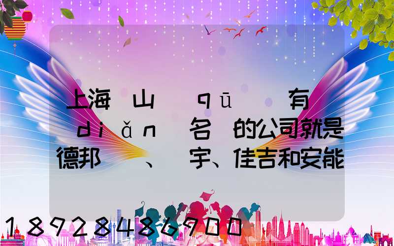 上海寶山區(qū)這有點(diǎn)名氣的公司就是德邦、華宇、佳吉和安能物流,誰(shuí)能分析...